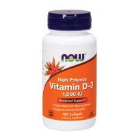 Витамин D3 1000IU NOW, 180 Softgels