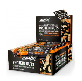 Протеинов бар AMIX Nuts Crunchy Nutty Bar Box, 25 x 40g width=