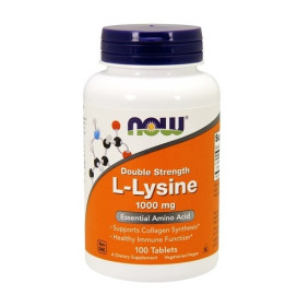 Аминокиселина NOW L-Lysine 1000mg, 100 табл. width=