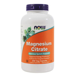 Магнезий NOW Citrate 400mg, 240 Vcaps
