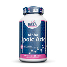 Липоева киселина HAYA LABS Time Release Alpha Lipoic Acid 300mg, 60 tabs.