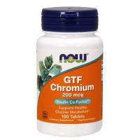 Хром NOW GTF Chromium 200mcg, 100 Tabs