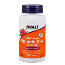 Витамин D-3 NOW Vitamin D-3 1000 IU, 360 Softgels