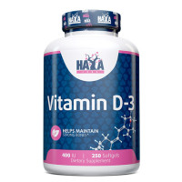 Витамин D-3 HAYA LABS 400 IU, 250 Softgels