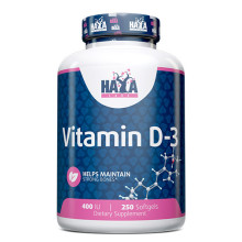 Витамин D-3 HAYA LABS 400 IU, 250 Softgels
