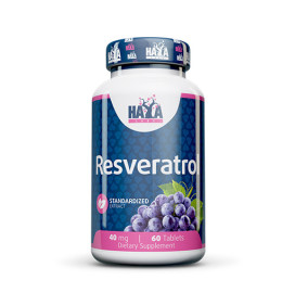 Ресвератрол HAYA LABS Resveratrol 40mg, 60 Tabs. width=