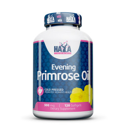 Масло от вечерна иглика (Evening Primrose Oil) HAYA LABS Cold Pressed, 500mg, 120 Softgels