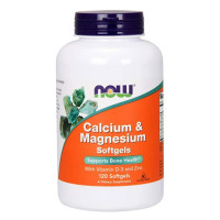 Калций и магнезий NOW Cal-Mag + Vitamin D, 120 Softgels