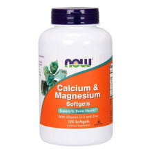 Калций и магнезий NOW Cal-Mag + Vitamin D, 120 Softgels