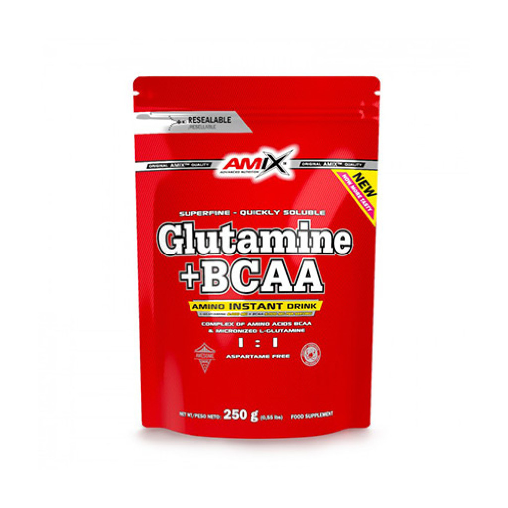 Глутамин AMIX LGlutamine + BCAA, 250g
