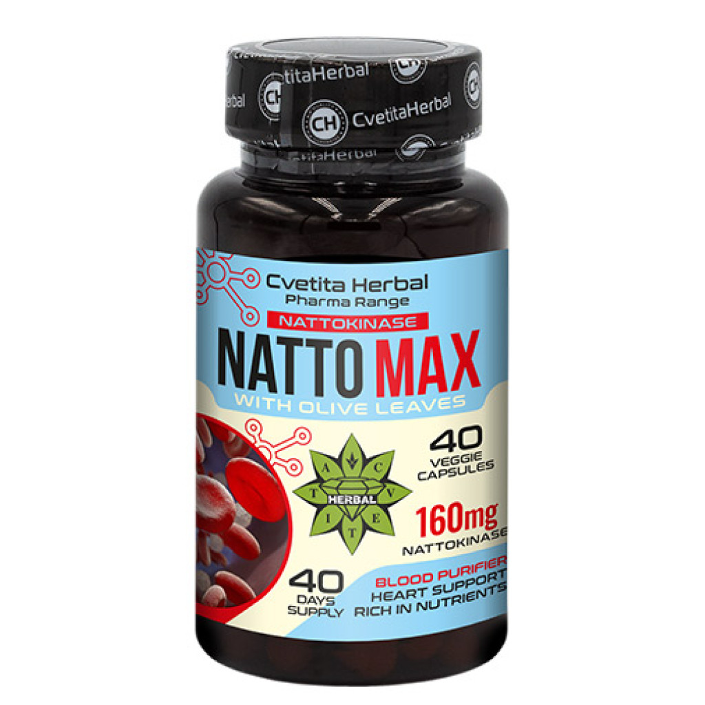 Натокиназа CVETITA HERBAL Natto MAX 160 mg, 40 Caps