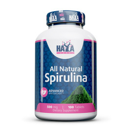Спирулина HAYA LABS All Natural Spirulina 500mg, 100 Tabs. width=