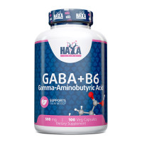 Витамини HAYA LABS GABA + B-6 / 500mg,100 Vcaps