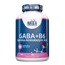 Витамини HAYA LABS GABA + B-6 / 500mg,100 Vcaps
