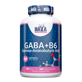 Витамини HAYA LABS GABA + B-6 / 500mg,100 Vcaps width=