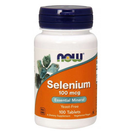 Селен NOW 100 mcg, 100 Tabs width=