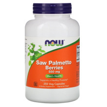 Сао палмето NOW Saw Palmetto Berries 550 mg, 250 VCaps