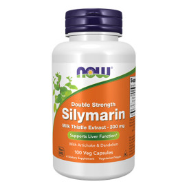 Магарешки бодил NOW Silymarin Double Strength 300 mg, 100 Vcaps. width=