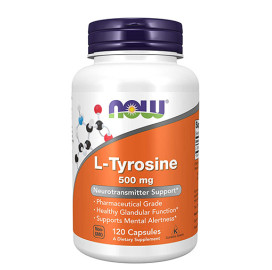 Аминокиселина NOW L-Tyrosine 500 mg, 120 Caps width=