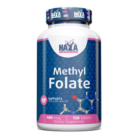 Витамини и минерали HAYA LABS Methyl Folate 400 mcg, 120 табл. width=