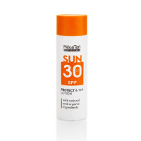 Слънцезащитен лосион MegaTan Sun SPF30, с натурални съставки, 180 ml