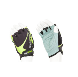 Дамски ръкавици BIKESPORT GLM-367-M черно-зелени width=