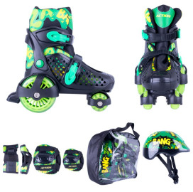 Детски ролкови кънки комплект ACTION Darly Boy width=