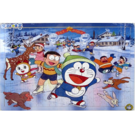 Дървен пъзел с основа и рамка 200 части width=