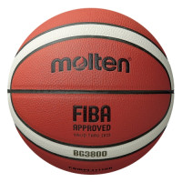 Баскетболна топка Molten B5G3800 FIBA, размер 5, кожена