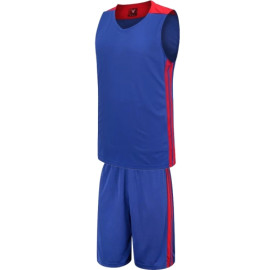 Екип за баскетбол, потник с шорти - син с червено width=