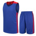 Екип за баскетбол, потник с шорти - син с червено width=