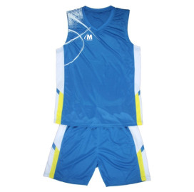 Баскетболен екип син с бяло 2XL-5XL width=