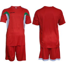 Екип за футбол, волейбол и хандбал - червено, бяло и зелено width=