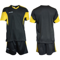 Екип за футбол, волейбол и хандбал - тъмносив с жълто, размер XL