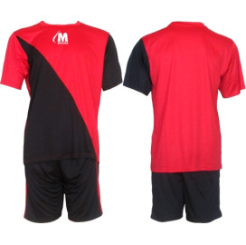 Екип за футбол, волейбол и хандбал - червено и черно width=