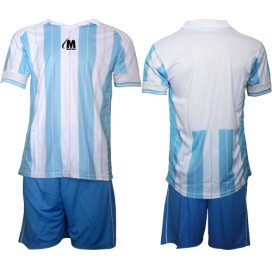 Екип за футбол, волейбол и хандбал - светло синьо с бели черти width=