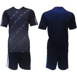 Екип за футбол, волейбол и хандбал - тъмно синьо и бяло width=