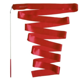 Лента за художествена гимнастика 4 м, червена width=