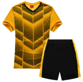 Екип за футбол, волейбол и хандбал, фланелка с шорти - жълт с черно width=