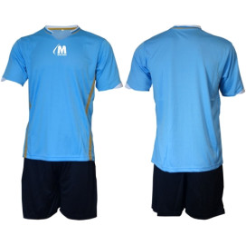 Екип за футбол, волейбол и хандбал - светло син с черно width=
