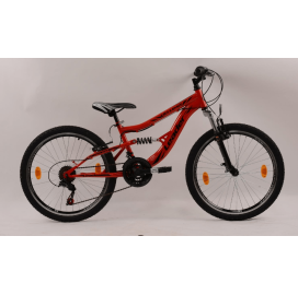 Велосипед Leader MTB No limite 24" Steel, 330 мм, червен width=