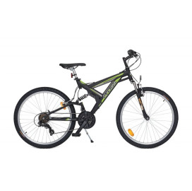 Велосипед Cross Nomad X3, 26", 460 мм, черно-зелен width=