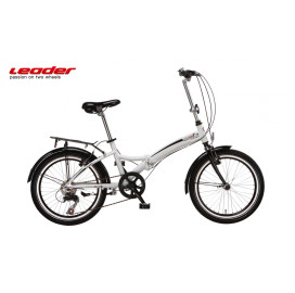 Велосипед Leader Foldo Аlloy 20'', 360 мм, бял width=