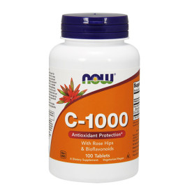 Витамин C-1000 with Rose Hips & Bioflavonoids NOW, 100 табл. width=