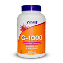 Витамин C-1000 /Rose Hips/ NOW, 250 табл.