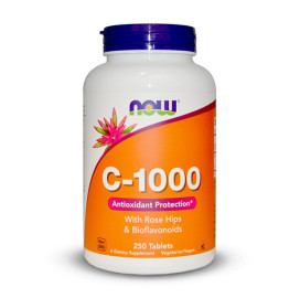 Витамин C-1000 /Rose Hips/ NOW, 250 табл. width=