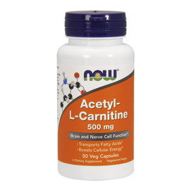 Фет бърнър NOW Acetyl L-Carnitine 500мг., 50 капс. width=