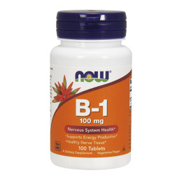 Витамин B-1 /Тиамин/ NOW, 100мг., 100 табл.