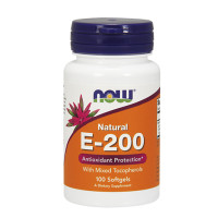 Витамин E-200 IU NOW /Mixed Tocopherols/, 100 капс.
