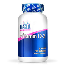 Витамин D-3 HAYA LABS / 5000 IU /, 100 капсули